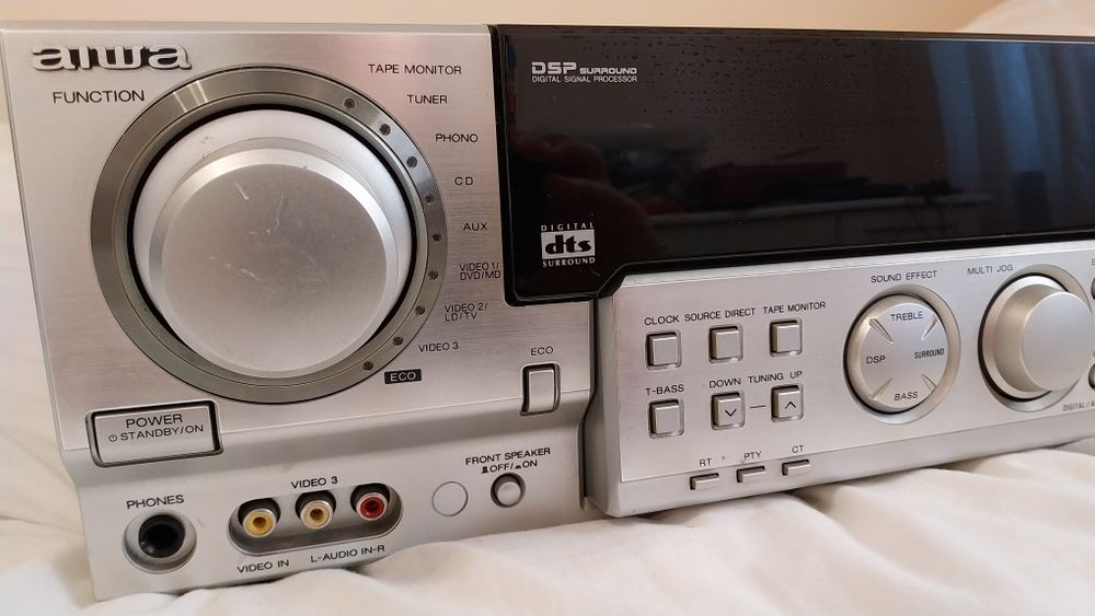 Amplituner 5.1 Aiwa AV-D58 z pilotem Srebrny (JEDYNY TAKI)
