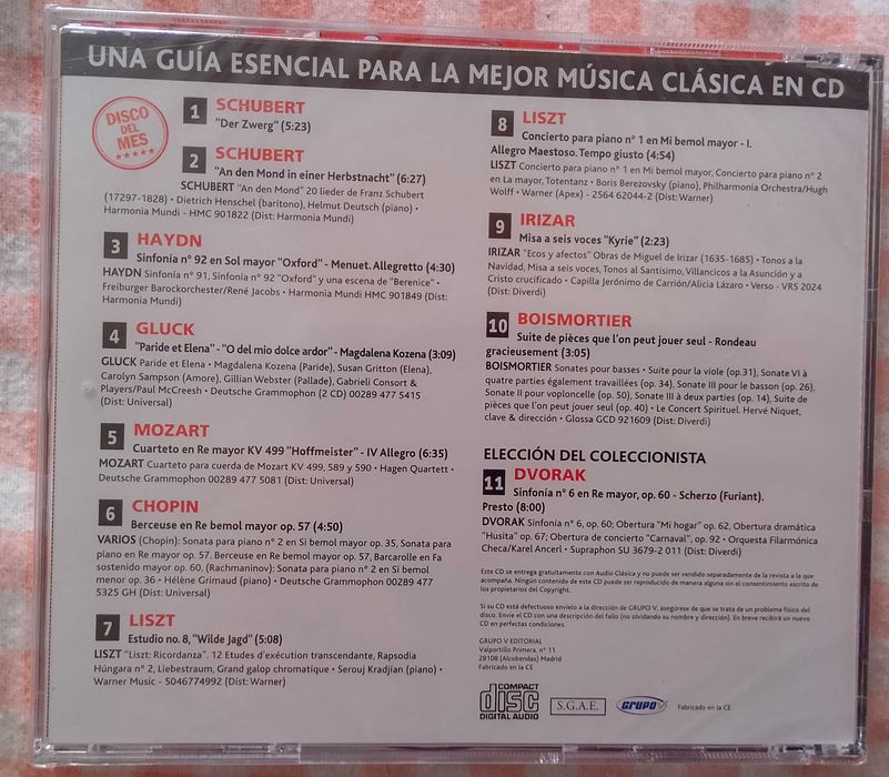 Cd revista Audioclásica n.º 101: Antonin Dvorak Sinfonía n.º 6, op. 60