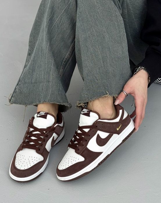 Nike SB Dunk Low Sail Red Sepia Brown жіночі кросівки найк сб данк данки