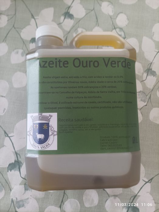 Azeite caseiro de Valpaços com promoção