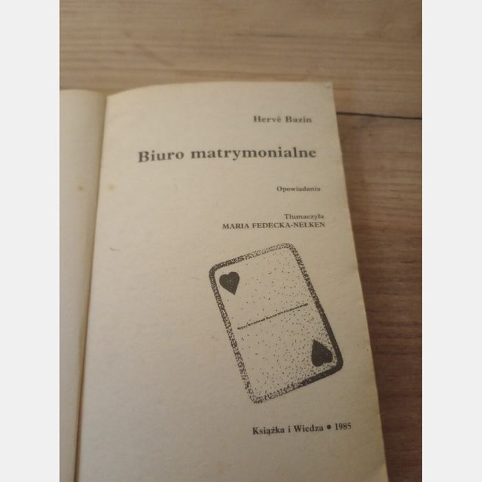 Biuro matrymonialne. Hervé Bazin