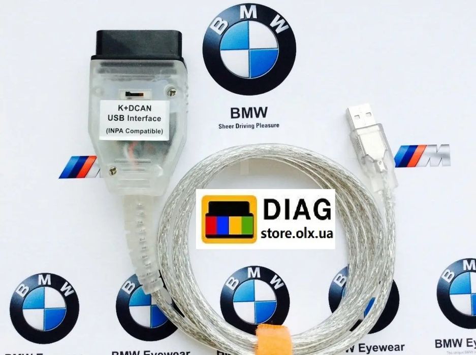 Автосканер BMW INPA K+DCAN FT232R/ БМВ E серія шнур с переключателем!