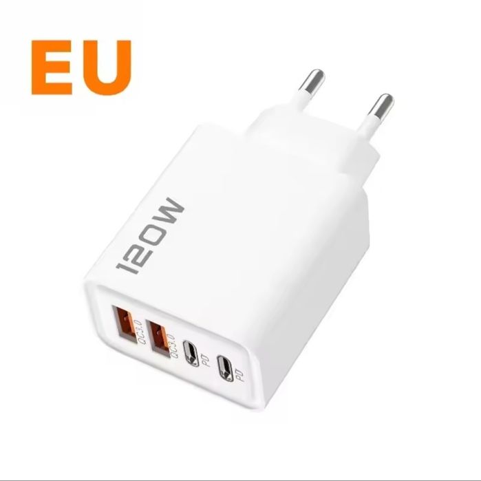 Szybka ładowarka szybkiego ładowania do telefonu 120W PD 2x USB- A 2x USB- C