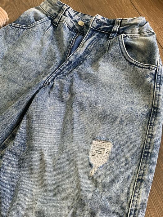 Джинси на дівчинку 146, широкі Мом варьонки