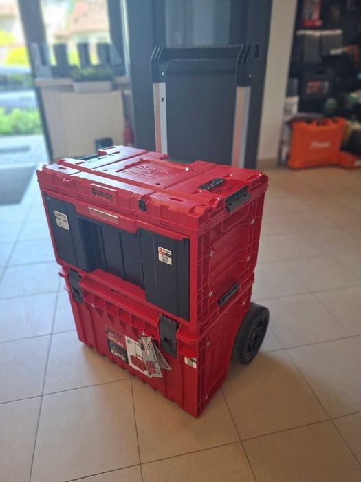 Zestaw Skrzynek narzędziowych na kółkach QBRICK ONE Red Ultra HD (Cart 2.0 +Drawex 1 Toolbox 2.0)