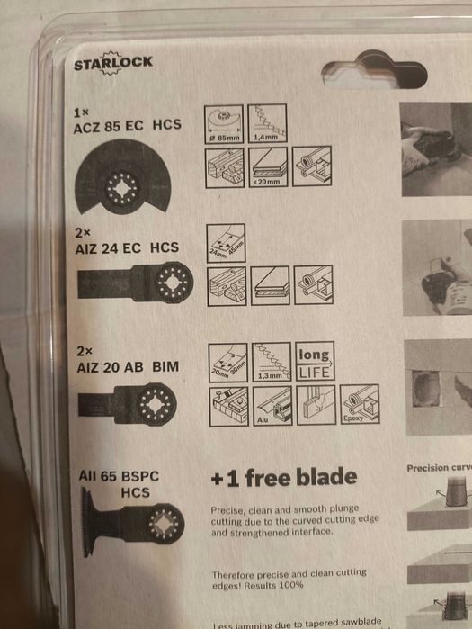 Brzeszczoty BOSCH 6 Sztuk Blister do PMF GOP STARLOCK Szwajcaria