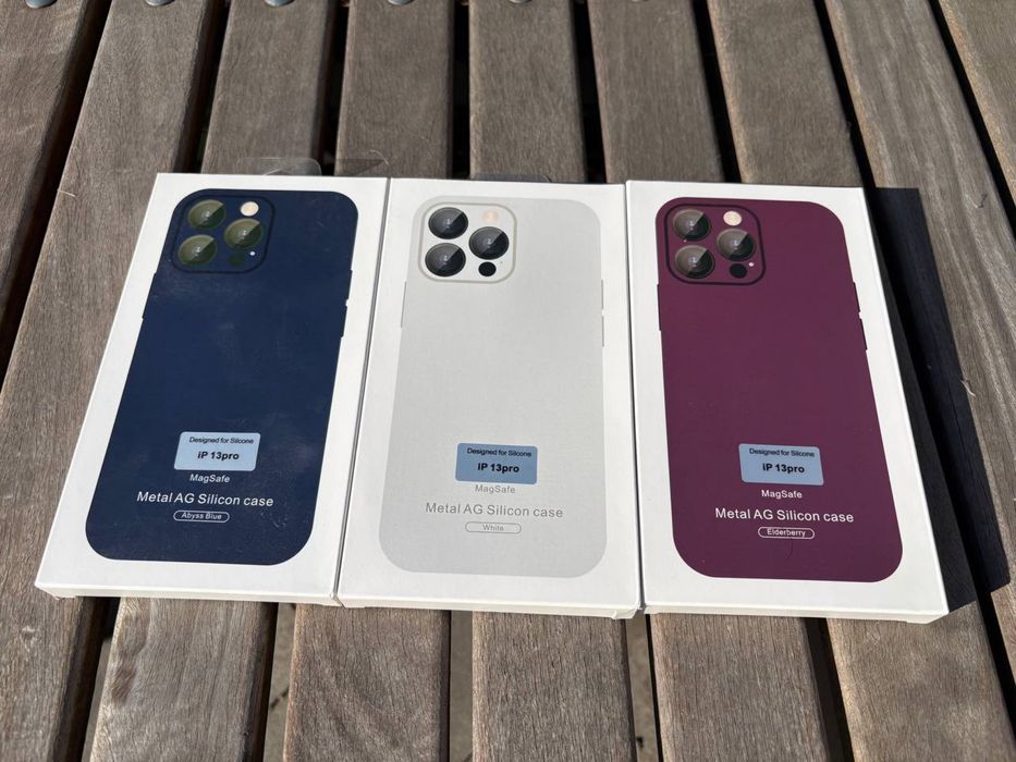 Silicone Case MagSafe з металевою рамкою для iPhone 13 Pro | 3 кольори