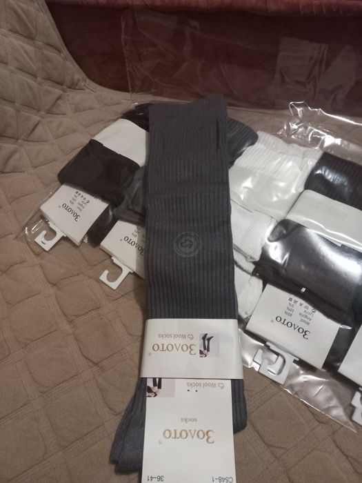 Шерстяні підколінники/гольфы в рубчик, єдиний розмір 36-41