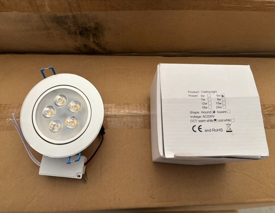 Lampy LED podbitkowe 10szt. Zestaw + 3 gratis, kwadratowe i okrągłe