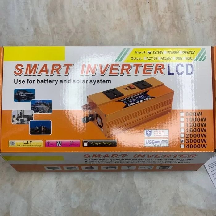 Преобразователь SMART с 12V/24V на 220V (3000W)инвертор автомобильный