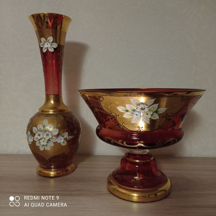 Ваза фруктовница позолота лепнина