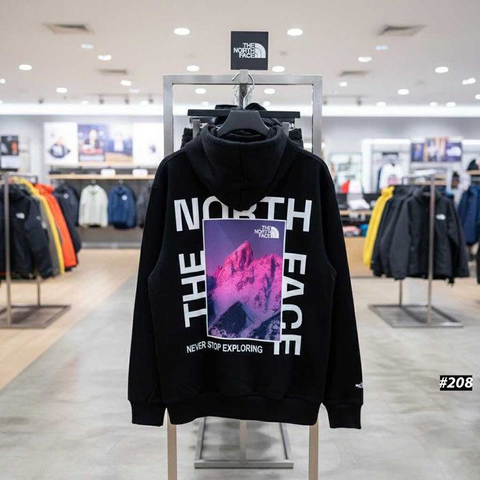 Черный • THE NORTH FACE Худи • ТНФ Mouintains • XS S M L XL