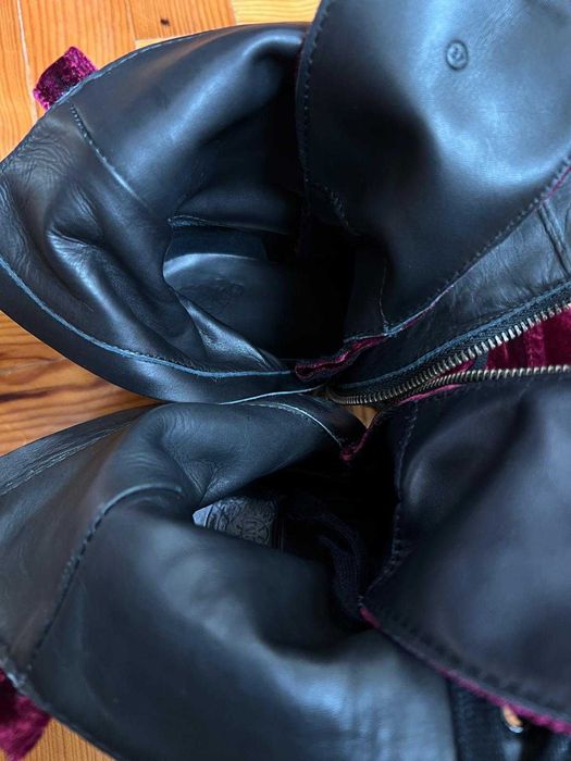 Botins em pele e veludo Catarina Martins Shoes