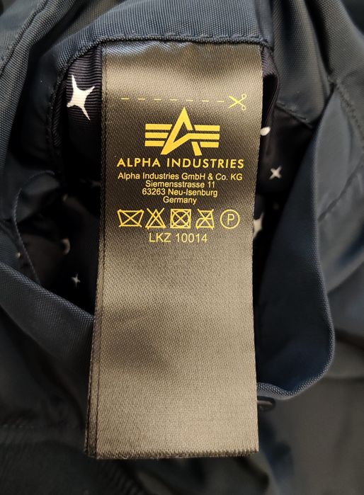 Alpha Industries męska kurtka bomberka granatowa w rozmiarze L