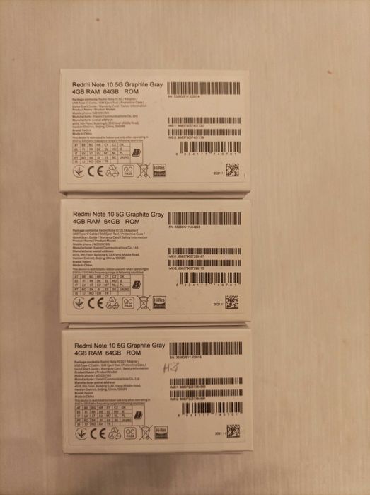 Xiaomi Redmi Note 10 5G 4/64GB NFC FA zakupu: 3szt