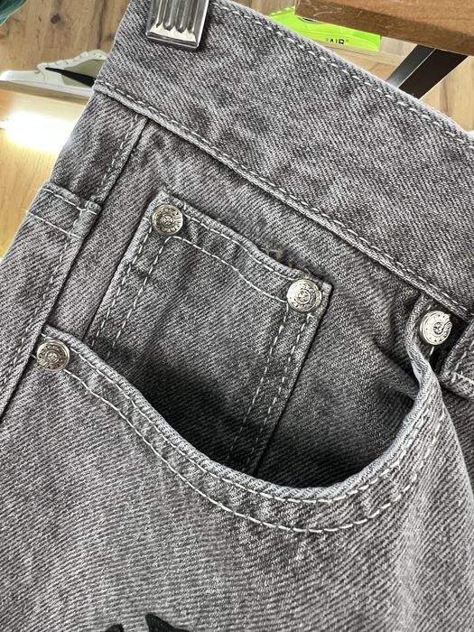 Джинси CHROME HEARTS Big Cross Patch Logo Grey