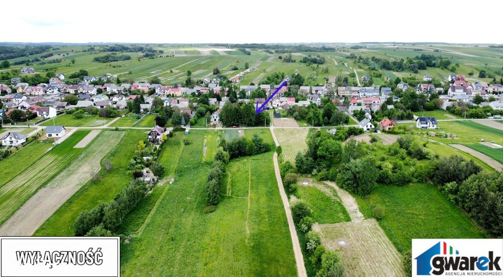 Prostokątna działka budowlana Przeginia w powiecie Krakowskim - Więcej
