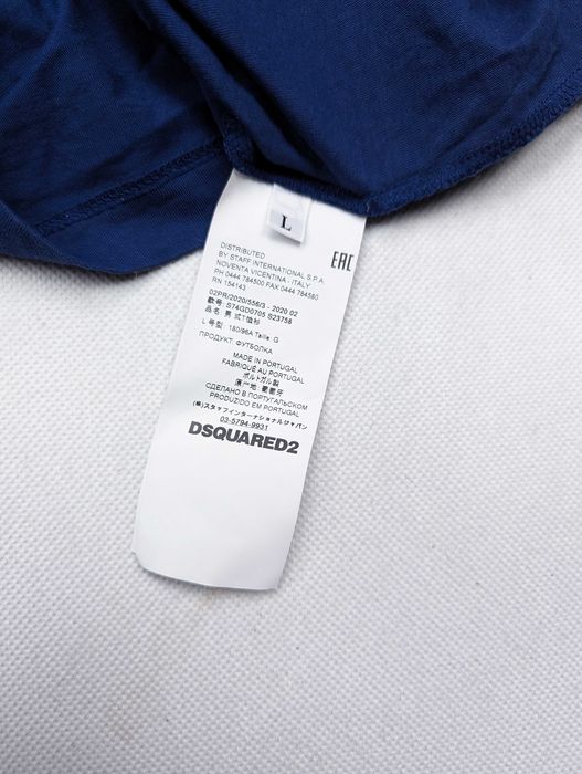Dsquared2 niebieska koszulka t-shirt L