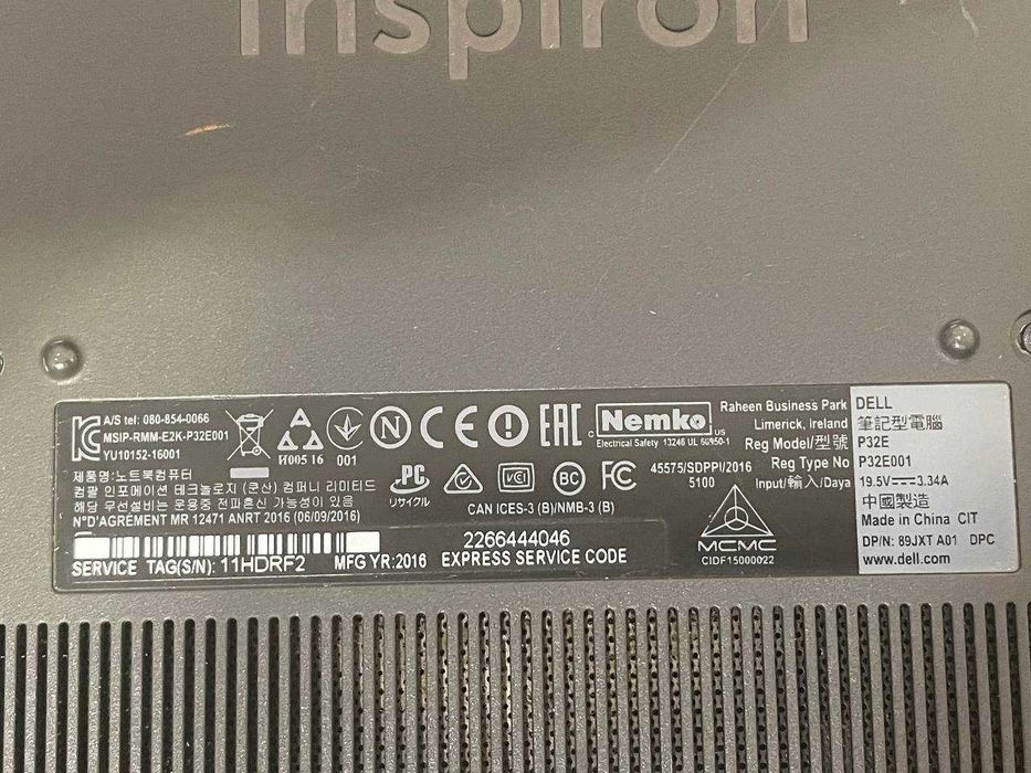 Ноутбук Dell Inspiron 5767 17.3″ Intel i5, SSD 128GB, ОЗП 8ГБ