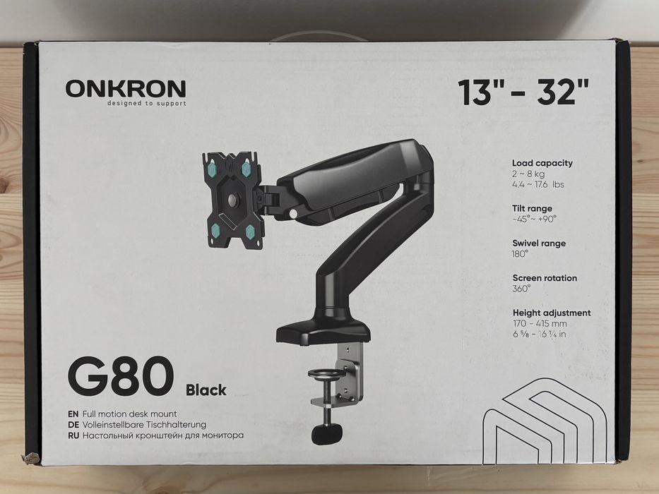 Suporte monitor ONKRON G80 Black