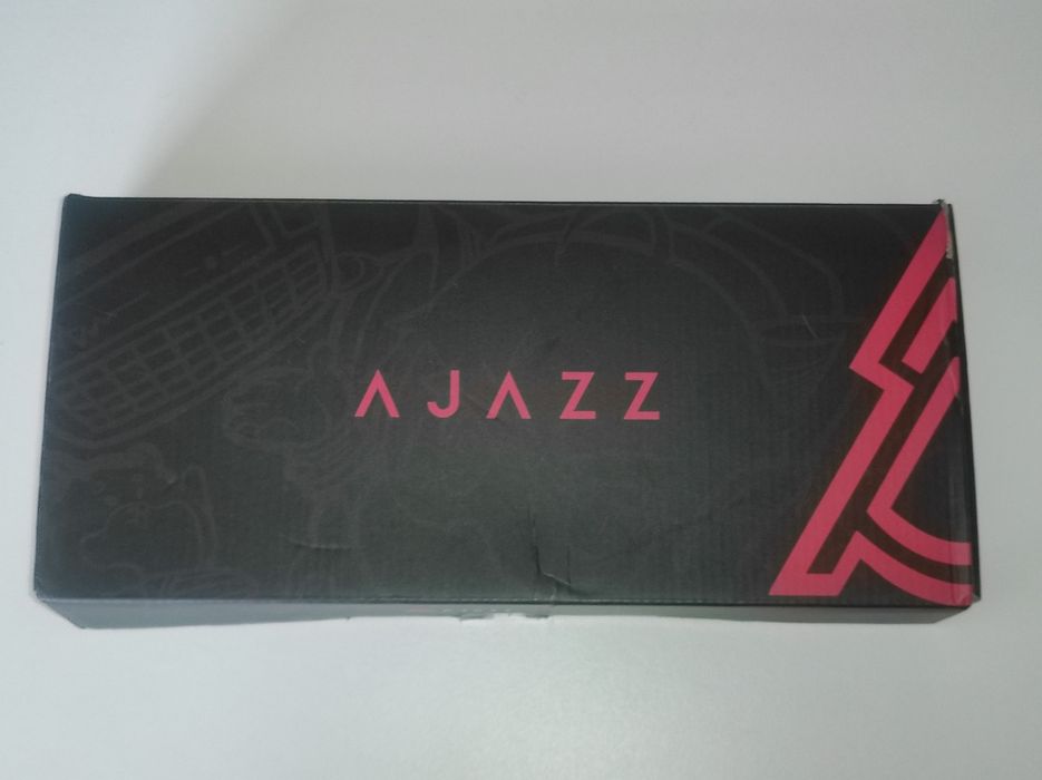 Teclado Mecânico Gaming com Fio Ajazz AK820 75% com Botão de Volume - LED Virado para Sul - Keycaps PBT - white light