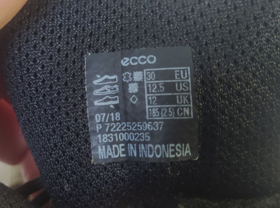 Черевики дитячі ecco(оригінал), 30р.,устілка - 19,7см.