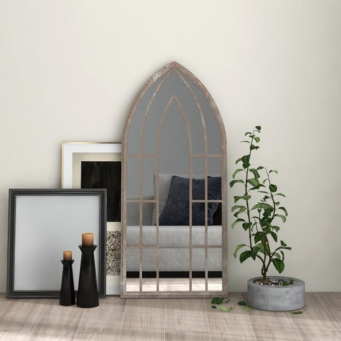 Vidaxl Lustro Do Wnętrz, Kolor Piaskowy, 100X45 Cm, Żelazne