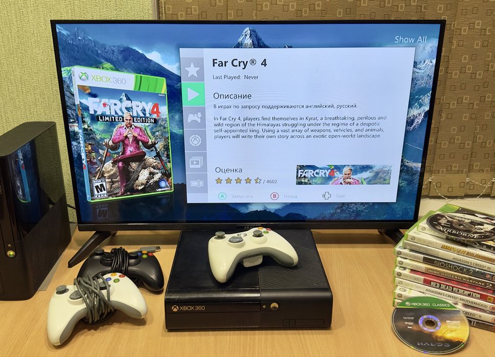 XBOX 360E Aurora (SuperSlim) | Комплект на вибір | 85+ігор на борту | 340GB HDD