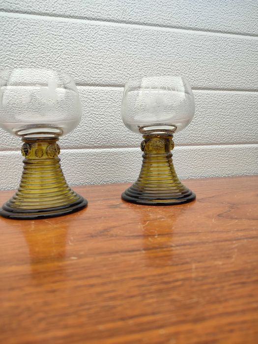 Kieliszki Remery  szlif - Kolekcjonerskie - Duże - Ciekawe - Design G