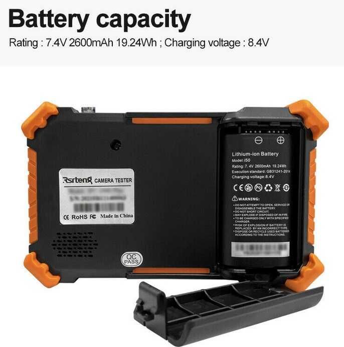 Тестер IPC-1910C Plus HD IP CVI TVI AHD 8MP-4k для  видеокамер