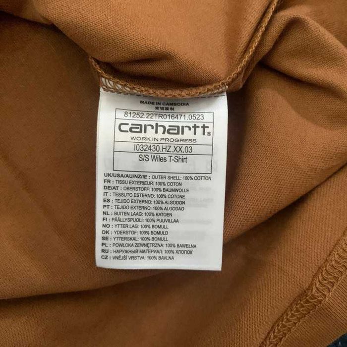 Carhartt WIP T-Shirt XL Castanho 10/10 - Algodão Orgânico