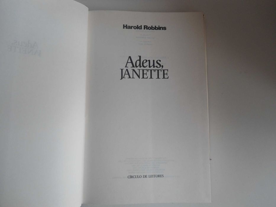 Adeus Janette por Harold Robbins