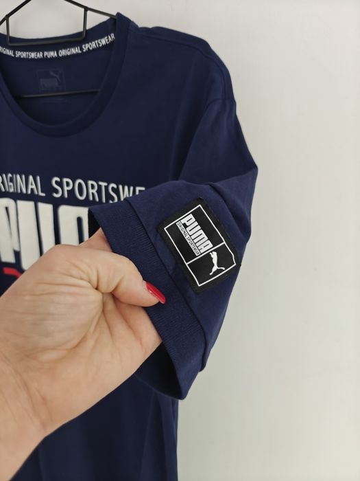 Puma t-shirt koszulka sportowa męska logowana L/XL