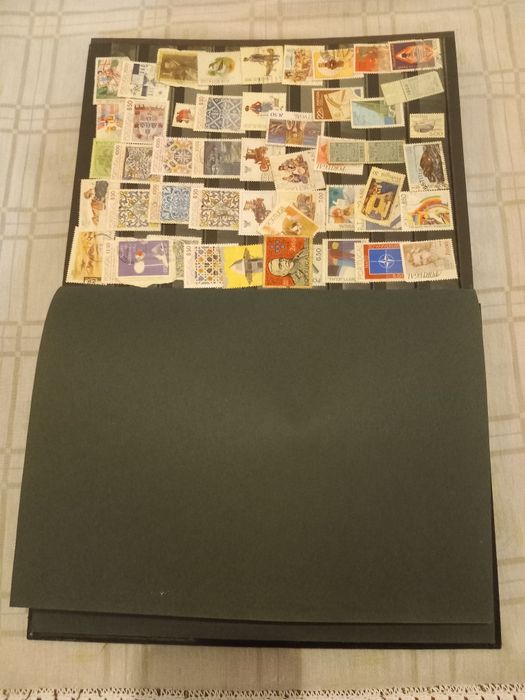 Expositor e selos Filatelia