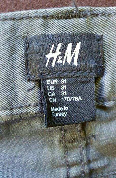 Spodnie HM, slim fit, rozm. 31, H&M,