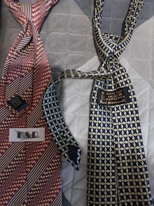 Krawaty męskie 4 szt z czasów PRL