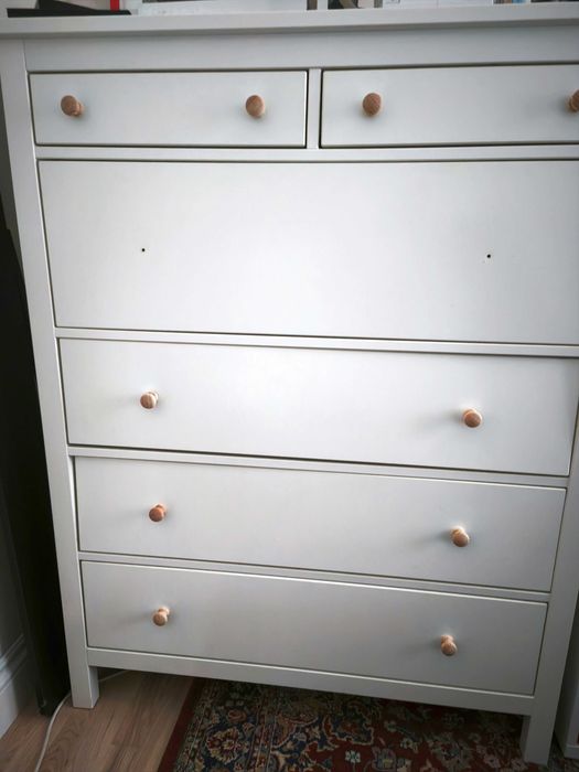 Komoda HEMNES IKEA, drewniana, biała
