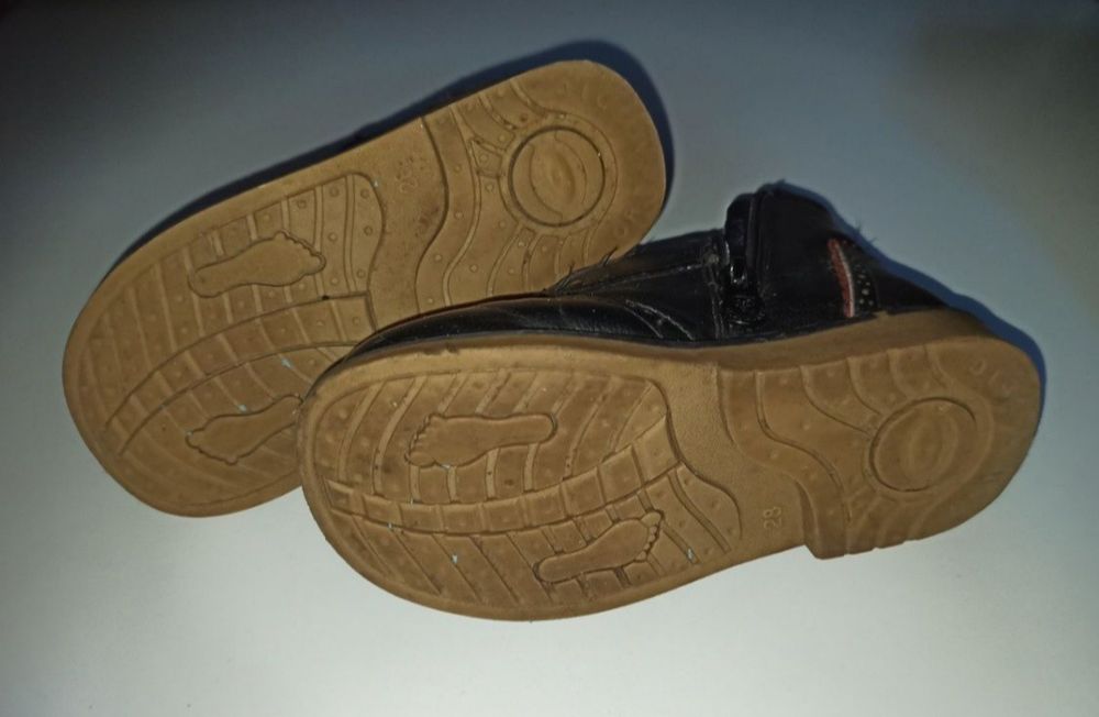 Ортопедические кожаные зимние ботинки 18.5см стелька