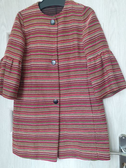 Sisley benetton kardigan płaszcz multikolor r.40