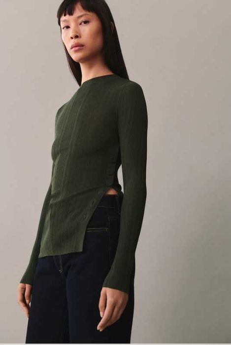 Camisola verde malha (Mango)