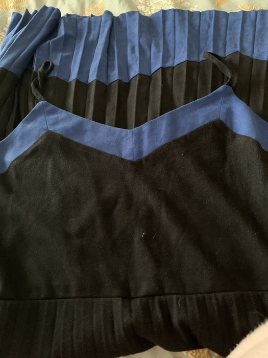 Vestido preto e azul