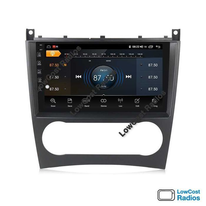 Auto Rádio GPS ANDROID 9' MERCEDES C W203 e W209 | 2004 a 2006 | APPS