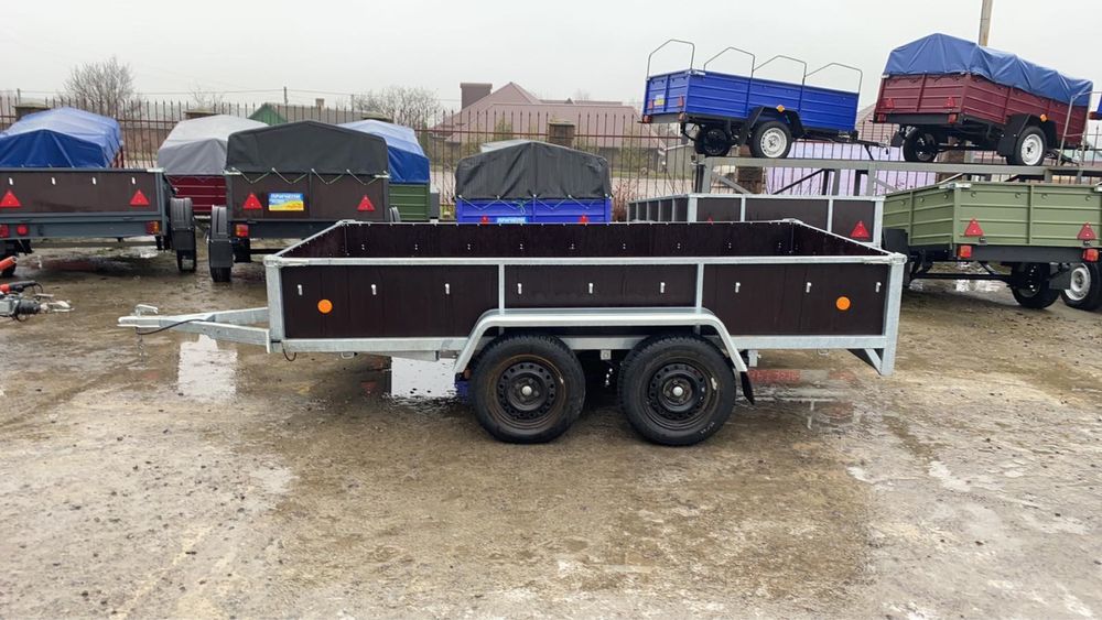 Новий Фанерний Оцинкований Двухвісний Причіп в наявності!