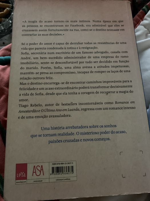 A Magia do Acaso Tiago Rebelo-1.ª Edição