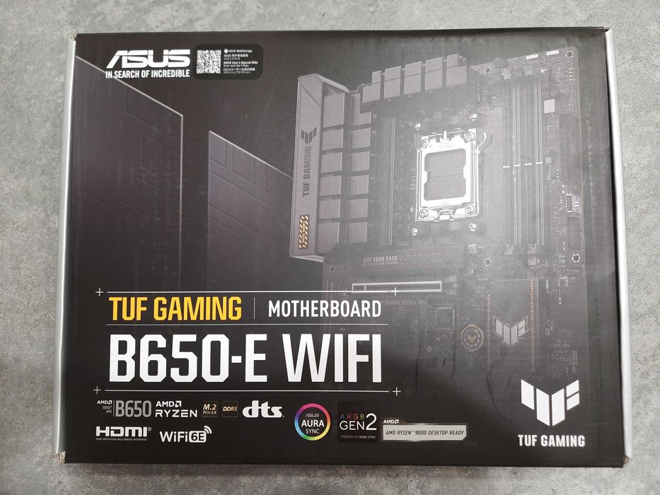 Не вскрывать! МП Asus TUF gaming B650-E WiFi ЦП AMD Ryzen 5 7600