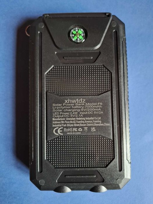 Powerbank 7000 mAh com painel solar