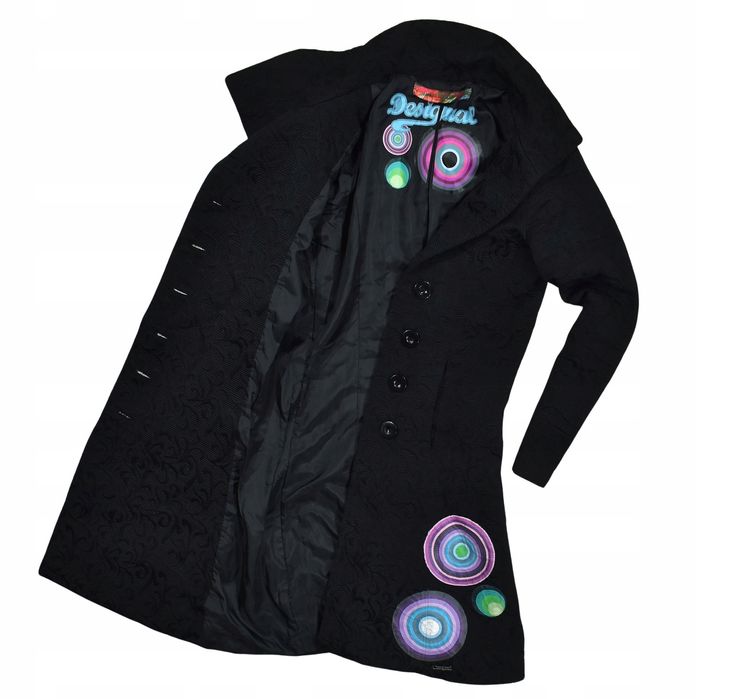 Desigual Designerski Płaszcz Damski Logowany / 36