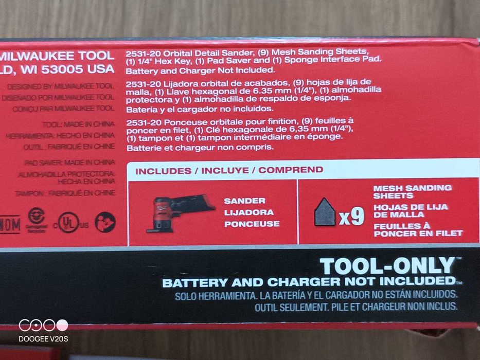 Milwaukee 2531-20 m12 Fuel Orbital Detail Sander