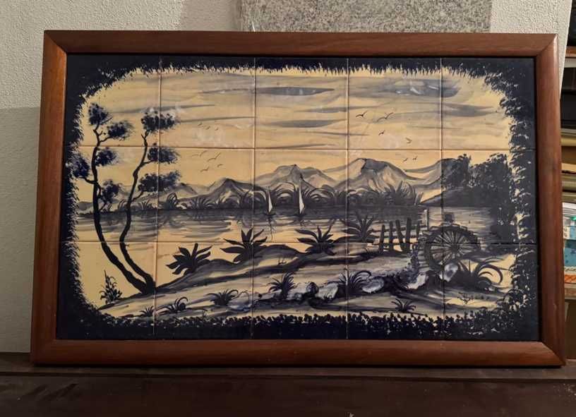 Quadro Azulejo Azul