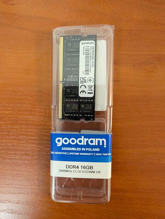 Оперативна пам'ять Goodram SODIMM DDR4 на 16 гб